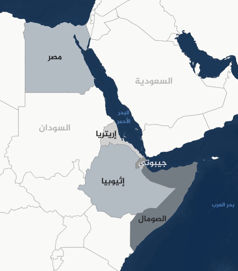 ap-7-1724759550 خريطة لأثيوبيا وتظهر دولة مصر وجيبوتي وإريتريا والصومال