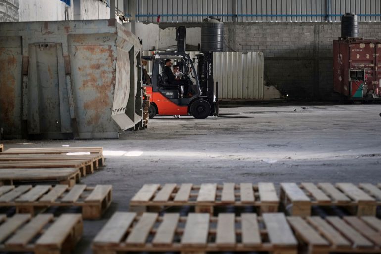ap_680dff801bd9f-1745747840 A World Food Program warehouse is seen empty in the Nuseirat refugee camp, Gaza Strip, Saturday April 26, 2025. (AP Photo/Abdel Kareem Hana)