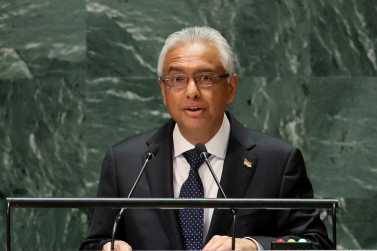 d8b1d8b1d8b1-1739695226 Prime Minister of Mauritius Pravind Kumar Jugnauth addresses the 78th Session of the U.N. General Assembly in New York City, U.S., September 22, 2023. REUTERS/Brendan McDermid