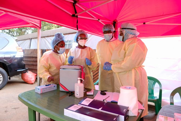 gettyimages-2197470332-1740930307 KAMPALA, UGANDA - FEBRUARY 3: Health workers prepare doses of a trial vaccine at Mulago Referral Hospital on February 3, 2025, in Kampala, Uganda. The trial vaccine is being made available to medical staff and contacts of a man who died after testing positive for the Sudan strain of the Ebola virus. The Uganda Ministry of Health declared an outbreak of Sudan virus disease (SVD) on January 30, following the death of the 32-year-old male nurse who worked at the Mulago Referral Hospital, marking the first recorded fatality from Ebola since the last outbreak in Uganda, between 2022-2023. Sudan virus is a deadly strain of Ebola, and according to the World Health Organization, currently has no approved treatments or vaccines. (Photo by Hajarah Nalwadda/Getty Images)