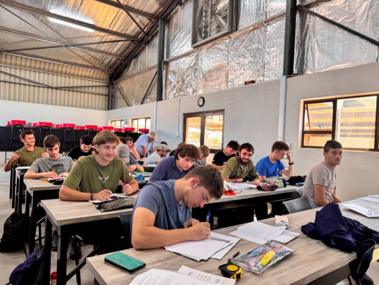 pic-222113-1744473073 Students of Orania town's Bo Karoo Opleiding (BKO) school, sit in their classroom in whites-only town of Orania, South Africa, March 31, 2025. REUTERS/Sisipho Skweyiya