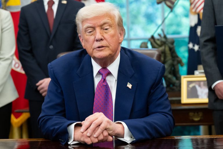 afp_681ee2ab4bce-1746854571-1 US President Donald Trump speaks while signing legislation relating to household consumer energy policies, in the Oval Office of the White House in Washington, DC, on May 9, 2025. (Photo by SAUL LOEB / AFP)