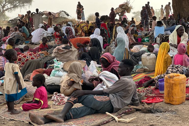 afp_68235f6ddee8-1747148653 (FILES) People who fled the Zamzam camp for the internally displaced after it fell under RSF control, rest in a makeshift encampment in an open field near the town of Tawila in war-torn Sudan's western Darfur region on April 13, 2025.