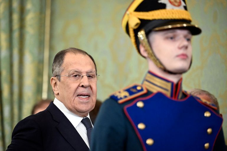 afp_6825f3ef6a5a-1747317743 Russian Foreign Minister Sergei Lavrov attends a meeting of Russian President and Malaysia's Prime Minister at the Kremlin in Moscow on May 14, 2025. (Photo by Alexander NEMENOV / POOL / AFP)