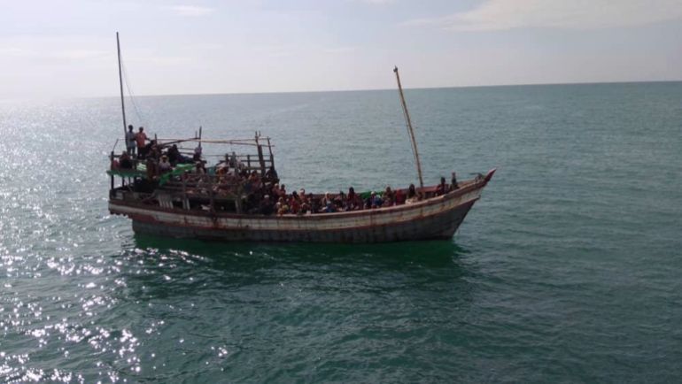 ap_6830d37f123ec-1748030335 This undated photo released by Malaysian Maritime Enforcement Agency (MMEA) on Jan. 4, 2025, shows a boat with Rohingya refugees, attempting to enter the country on the northeastern resort island of Langkawi, Malaysia. (Malaysian Maritime Enforcement Agency via AP)