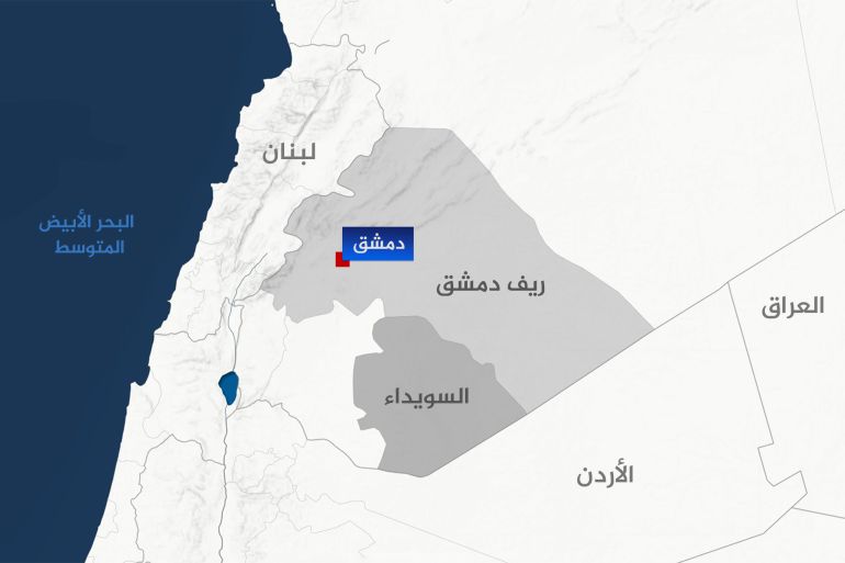 d8b1d98ad981-d8afd985d8b4d982-1746025672 تصميم خاص - خريطة تبين تفاصيل السويداء ودمشق وريف دمشق