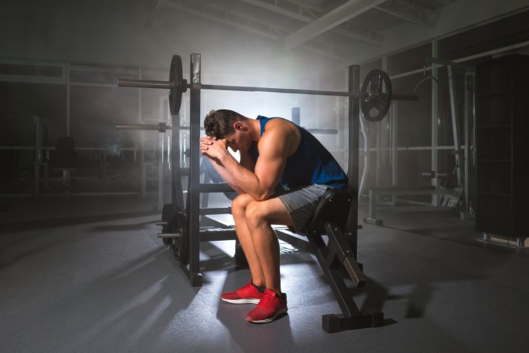 gettyimages-1153232082-1748002584 The depressed sportsman sit in the sport center