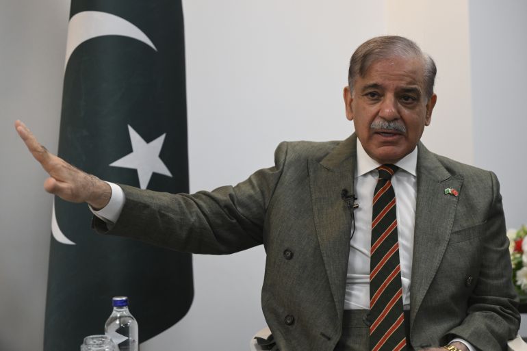 gettyimages-17875-1711368924 ANKARA, TURKIYE - JUNE 04: Pakistani Prime Minister Shehbaz Sharif speaks during an exclusive interview on June 04, 2023. (Photo by Dogukan Keskinkilic/Anadolu Agency via Getty Images)