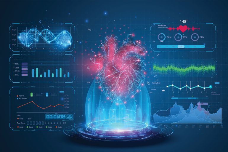 shutterstock_2428748509-1739898919 الذكاء الاصطناعي يتفوق على البشر في تحليل بيانات أجهزة مراقبة القلب