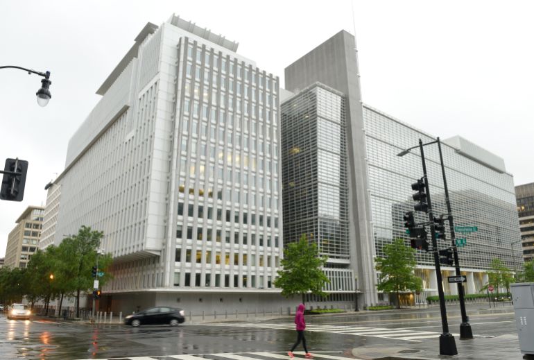 adonly-1745945656 Washington, DC - June 04, 2018: The World Bank main Building in Washington ادوبي ستوك