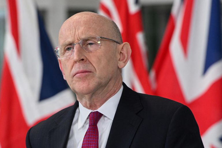afp_683ba3422571-1748738882 Britain's Defence Secretary John Healey attends a press conference at a military headquarters in north-west London on May 22, 2025.