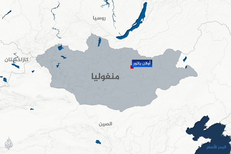 تصميم خاص خريطة منغوليا