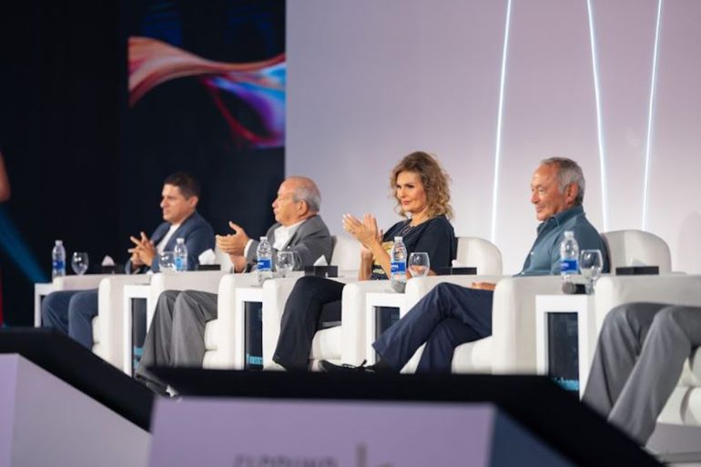 سميح ساويرس يسرا و نجيب ساويرس و عمرو منسي