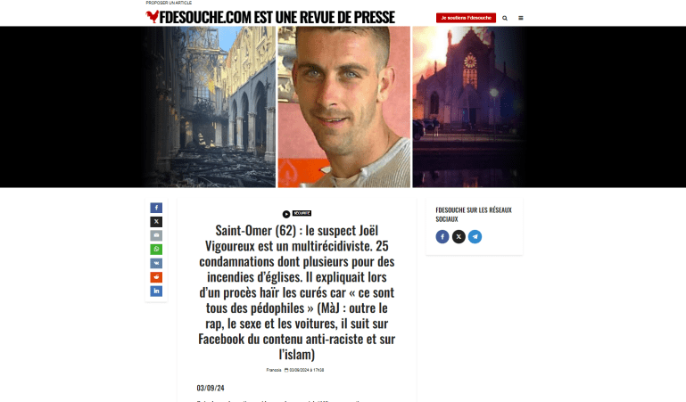 تفاصيل نشرتها وسائل إعلام فرنسية عن حريق كنيسة الحبل بلا دنس (صحف فرنسية)