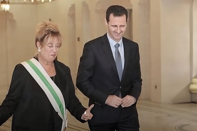 323232-1757519421 *** للاستخدام الداخلي فقط يمنع استخدامها كصورة رئيسية ** المخلوع بشار و منى واصف