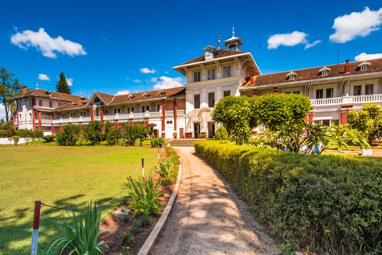 The city center of Antsirabe, to the south of Tananarivo along the national route 7, at the heart of the Merina territory. Central Madagascar