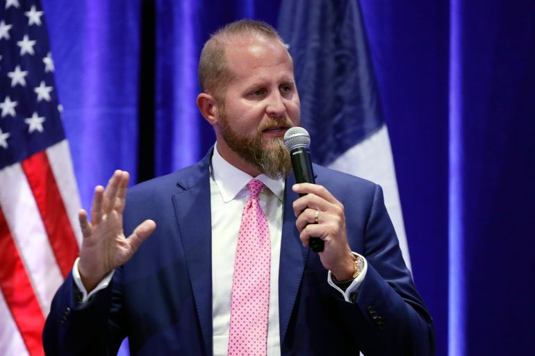 FILE - In this Tuesday, Oct. 15, 2019, file photo, Brad Parscale, then-campaign manager to President Donald Trump, speaks to supporters during a panel discussion, in San Antonio. Since 2023, Campaign Nucleus and other Parscale-linked companies have been paid about $2 million by the Trump campaign, the Republican National Committee and their related political action and fund-raising committees, according to campaign finance records. (AP Photo/Eric Gay, File)