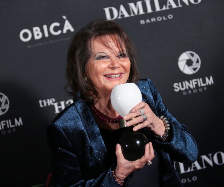 LOS ANGELES, CALIFORNIA - JANUARY 30: Actress Claudia Cardinale, with the Filming Italy Career Award, attends Fiiming In Italy event at the Italian Cultural Institute Of Los Angeles on January 30, 2019 in Los Angeles, California. (Photo by Aude Guerrucci/Getty Images)