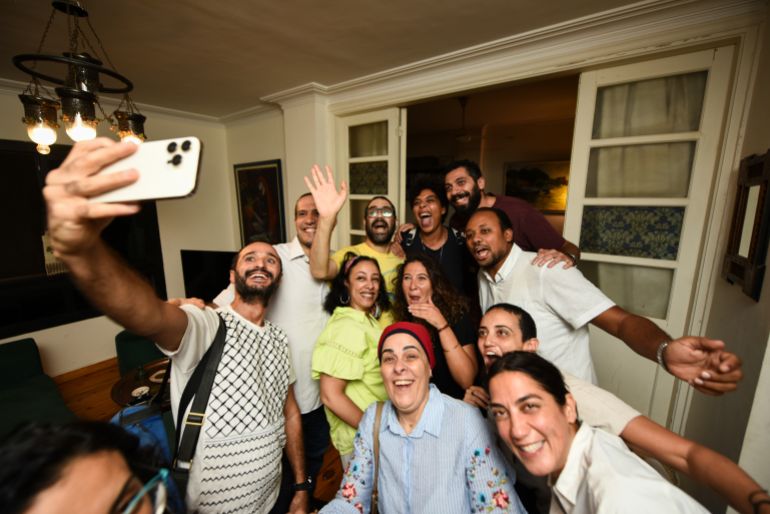 CAIRO, EGYPT - SEPTEMBER 23: The British-Egyptian activist and blogger Alaa Abd El-Fattah is at home after his release on September 23, 2025 in Cairo, Egypt. Alaa Abd el-Fattah, (also spelled Alaa Abdel Fattah) a British-Egyptian writer and pro-democracy activist who has spent more than 10 years as a political prisoner in Egypt, was pardoned by Egypt's President Abdel Fattah el-Sisi on Monday. (Photo by Sayed Hassan/Getty Images)