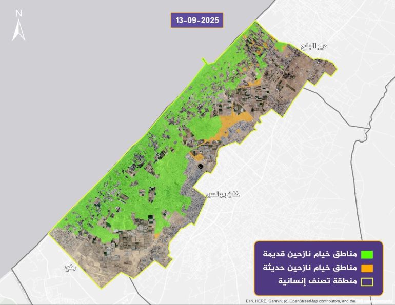 image1-1758446042 خريطة توضح المخيمات الحديثة بعد 5 سبتمبر/أيلول الجاري (بلانت)