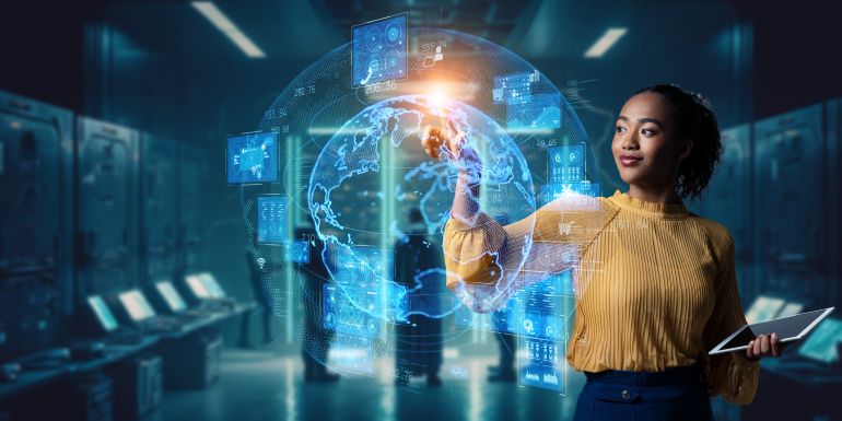 شباب يعملون في مجال الذكاء الاصطناعي