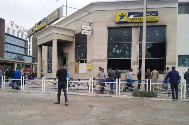 001-2-1759331726 المغرب / الرباط/ سناء القويطي/ أعمال الشغب في مدينة إنزكان/ مصدر الصور: 24saa.ma