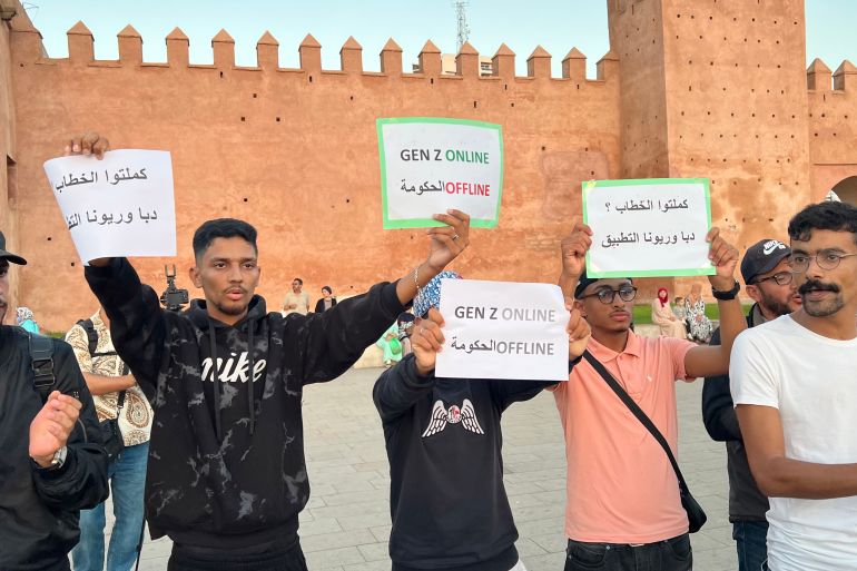 1-1759830489 الصور 1 و 2: المغرب/ الرباط/ سناء القويطي/ احتجاجات شباب زد في الرباط في اليوم العاشر/ مصدر الصور: سناء القويطي