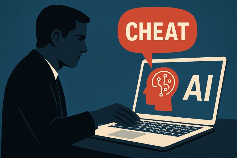 صورة مولدة بالذكاء الاصطناعي غش Cheat AI