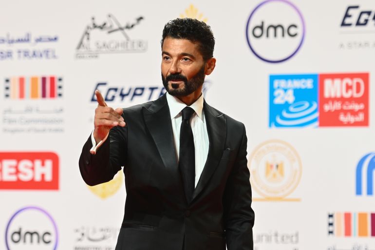CAIRO, EGYPT - NOVEMBER 13: Egyptian actor Khaled El Nabawy attends opening of the 45th Cairo International Film Festival on November 13, 2024 in Cairo, Egypt. (Photo by Sayed Hassan/Getty Images)