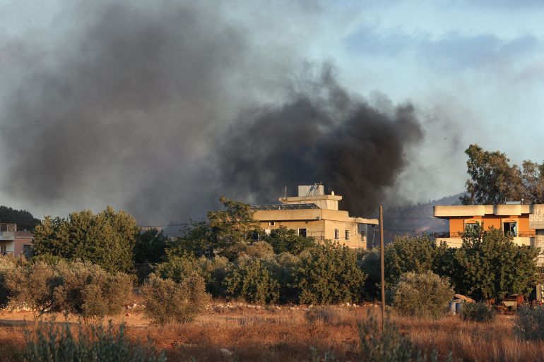Smoke billows amid Israeli strikes in the southern Lebanese village of Kfar Tibnit on September 18, 2025. Israel has kept up its strikes on southern Lebanon, and has maintained troops in five locations in the south of Lebanon it deems strategic, despite a truce signed in November that ended more than a year of hostilities and two months of open war with Hezbollah. (Photo by Mahmoud ZAYYAT / AFP)