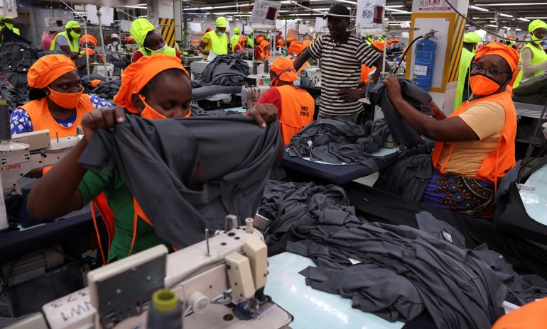 Kenyan workers prepare clothes for export at the New Wide Garment Export Processing Zone (EPZ) factory operating under the U.S. African Growth and Opportunity Act (AGOA), in Kitengela, Kajiado County, Kenya, September 19, 2025. REUTERS/Monicah Mwangi