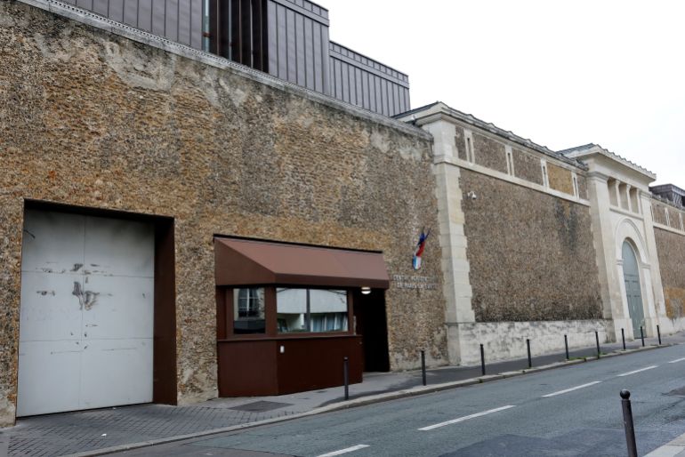 reuters_68f724d3-1761027283 Outside view of the Prison de la Sante (Centre penitentiaire de Paris La Sante) in Paris, France, September 26, 2025. REUTERS/Stephanie Lecocq