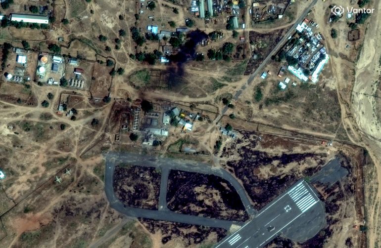 03_additional fire and smoke near El Fasher airport_sudan_26oct2025_wv2 المصدر: شركة فانتو الأمريكية (ماكسار سابقًا)