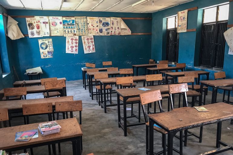afp_69235e7a66e6-1763925626 A general view of a classroom at St. Mary’s Catholic School in Papiri, Agwarra local government, Niger state, on November 23, 2025.