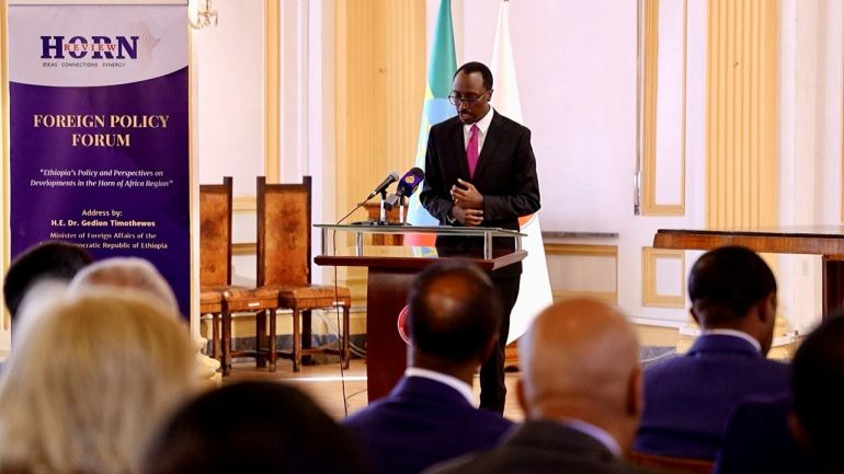 ethipia-1763052633-1 وزير الخارجية الإثيوبي جيديون تيموثاوس طرح وجهة نظر بلاده في العديد من القضايا