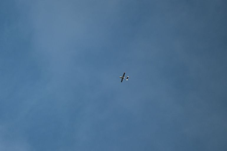 NOWA DEBA, POLAND - NOVEMBER 18: A decoy drone flies during a NATO live-fire demonstration of a counter-UAS system on November 18, 2025 in Nowa Deba, Poland. The exercise, hosted by the Polish Ministry of Defense, came as Polish soldiers, along with Romanian and U.S. forces, completed training on a counter-UAS (Unmanned Aerial Systems) system used successfully in Ukraine. NATO members Poland and Romania fielded these systems as part of Operation Eastern Sentry, NATO's response to recent incursions of Russian drones into European airspace. (Photo by Omar Marques/Getty Images)
