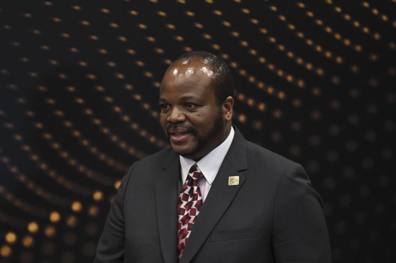 gettyimages-2043606671-1752660439 ANTALYA, TURKIYE - MARCH 01: Mswati III, King of Eswatini, speaks to AA during his visit for Antalya Diplomacy Forum (ADF) at NEST Congress and Exhibition Center in Antalya, Turkiye on March 01, 2024. (Photo by Harun Ozalp/Anadolu via Getty Images)