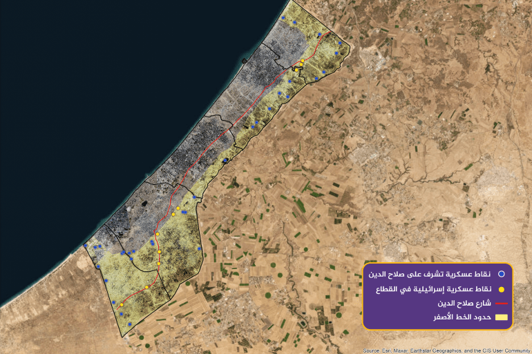 image007-1762067754 نقاط تمركز قوات الاحتلال الإسرائيلي في قطاع غزة. (سند Sanad)