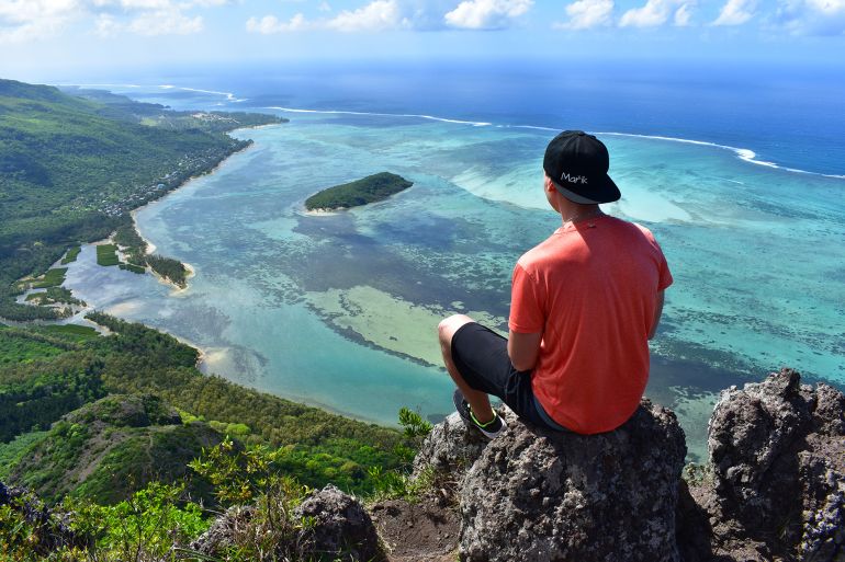 Le Morne Brabant, beautiful view from top of the mountain. Mauritius; Shutterstock ID 1453173218; purchase_order: aj; job: ; client: ; other: