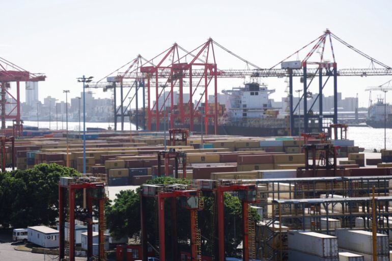 south-africa1-1754982960 A general view of the Container Terminal at the port in Durban, South Africa, April 10, 2025. REUTERS/Rogan Ward/File
