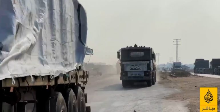 شاحنات المساعدات الوسيلة الرئيسية لتهريب المخدرات داخل القطاع (الجزيرة مباشر)