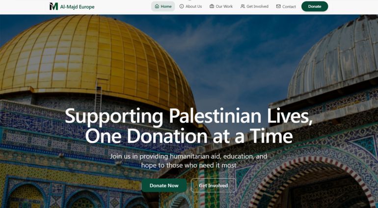 خاص ب تقرير استقصائي بالمصادر المفتوحة| تهجير ناعم لغزة: ما الجهات والمسؤولين عن التهجير الخفي للغزيين وماهي ارتباطاتهم بالاحتلال الإسرائيلي؟ - 1. الجهة المنظمة (الواجهة): "جمعية المجد أوروبا" (Al-Majd Europe)