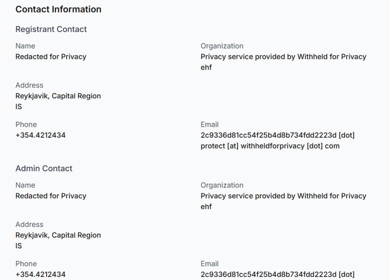 خاص ب تقرير استقصائي بالمصادر المفتوحة| تهجير ناعم لغزة: ما الجهات والمسؤولين عن التهجير الخفي للغزيين وماهي ارتباطاتهم بالاحتلال الإسرائيلي؟ - بيانات الموقع الرسمي نطاق التسجيل (الدومين): almajdeurope.org مسجّل حديثًا في 2 فبراير 2025 عبر شركة Namecheap مع استخدام خدمة إخفاء بيانات المالك (Withheld for Privacy – آيسلندا).