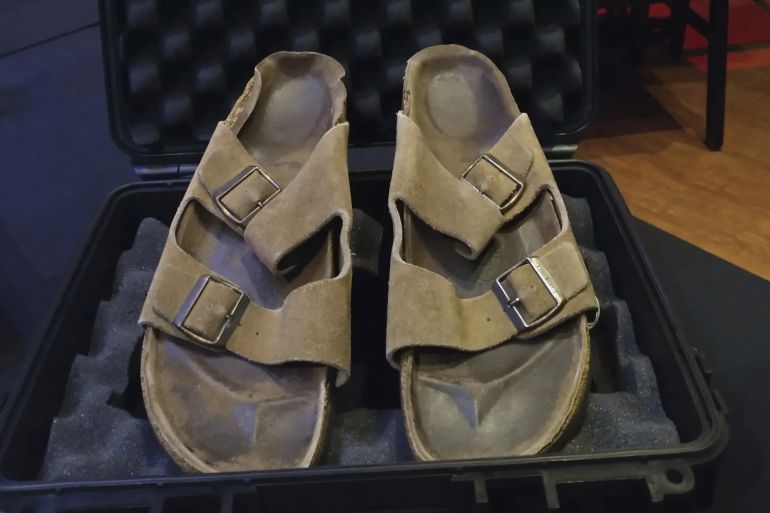 2000x1333-1764585746 1 of 2 | In this photo provided by Julien's Auctions are Steve Jobs' Birkenstock sandals sold at their Idols & Icons Rock N' Roll auction at the Hard Rock Cafe in New York, Sunday Nov. 13, 2022. The California house where Steve Jobs co-founded Apple is a historical site, and now the sandals he wore while pacing its floors have been sold for nearly $220,000, according to an auction house. The "well used" brown suede Birkenstocks dating to the mid 1970s set a record for the highest price ever paid for a pair of sandals, according to Julien's Auctions. (Julien's Auctions via AP)