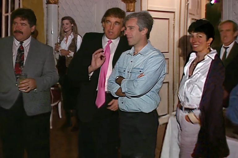 Jeffrey Epstein and Ghislaine Maxwell attend a Donald Trump party at Mar-a-Lago gordonbelray.com