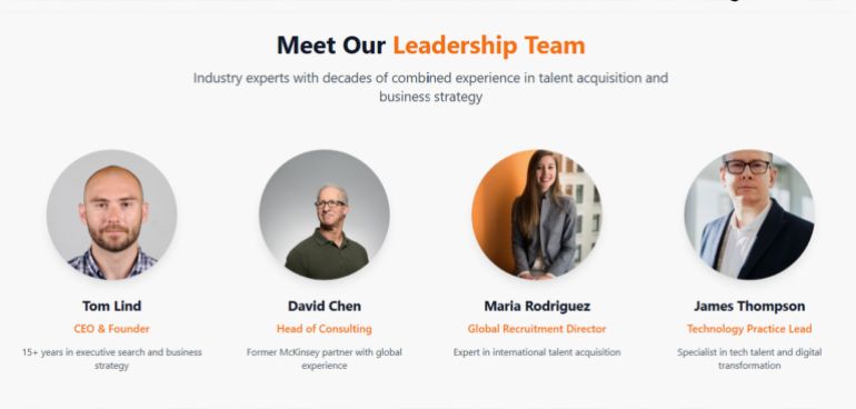 خاص ب تقرير استقصائي بالمصادر المفتوحة| تهجير ناعم لغزة: ما الجهات والمسؤولين عن التهجير الخفي للغزيين وماهي ارتباطاتهم بالاحتلال الإسرائيلي؟ - أعضاء الشركة: بحسب المعلومات التي ذكرت في الموقع: تومر ليند: المؤسس والرئيس التنفيذي للشركة ديفيد تشين: رئيس الاستشارات ماريا رودريغيز:مديرة التوظيف العالمي جيمس تومسون: رئيس قسم التكنولوجيا