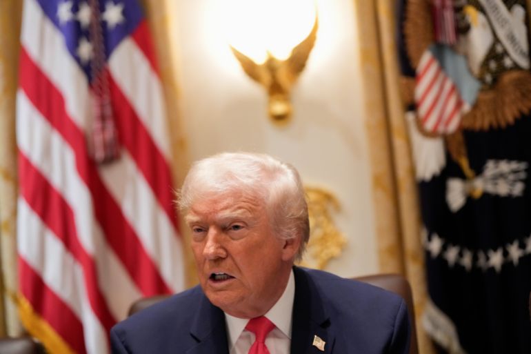 ap_69326d15b240d-1764912405 President Donald Trump speaks during a Cabinet meeting at the White House, Tuesday, Dec. 2, 2025, in Washington. (AP Photo/Julia Demaree Nikhinson)