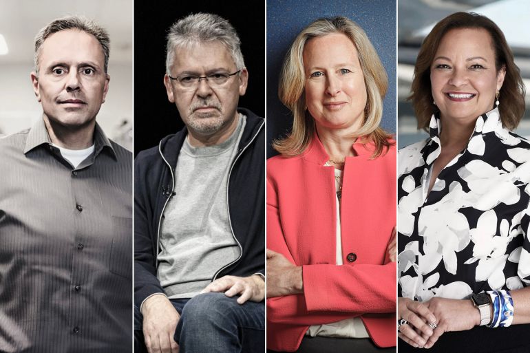 d98ad8b3d8a8d98a-1765095733 صورة كومبو تجمع كلا من Lisa Jackson, Apple’s vice president of environment, policy and social initiatives, General counsel Kate Adams, Alan Dye, vice president of human interface design, John Giannandrea, senior vice president of machine learning and AI strategy Johny Srouji — senior vice president of hardware technologies and one of Apple’s most respected executives