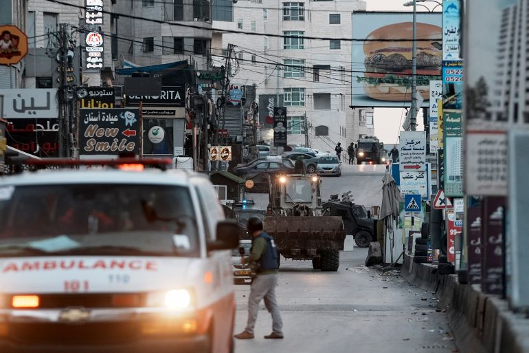 gettyimages-2252642235-1766518614 JERUSALEM - DECEMBER 23: Three Palestinians are injured after Israeli forces carried out a raid on the Qalandiya Refugee Camp and the town of Kafr Aqab, located north of Jerusalem on December 23, 2025. Israeli troops intervened against Palestinians who protested the raid. (Photo by Issam Rimawi/Anadolu via Getty Images)