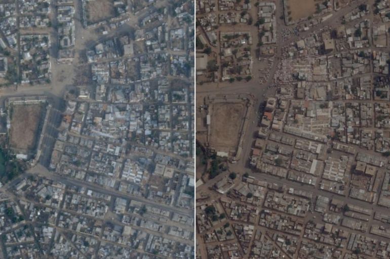 سوق الفاشر الكبير قبل وبعد المصدر: بلانيت